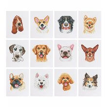 Foto laden in Gallery viewer, 12 Mini Diamond Paintings - Schattige Honden set