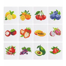 Foto laden in Gallery viewer, 12 Mini Diamond Paintings - Fruit set