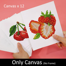 Foto laden in Gallery viewer, 12 Mini Diamond Paintings - Fruit set