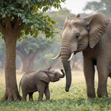 Foto laden in Gallery viewer, Olifant met welpje