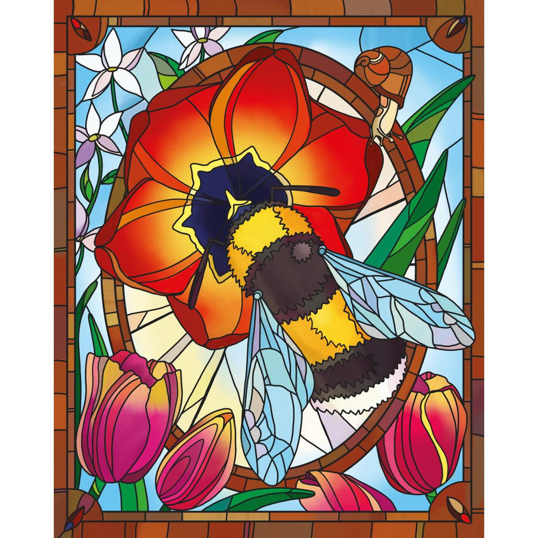 Glasschilderij Hommel- by Anneke Schipper