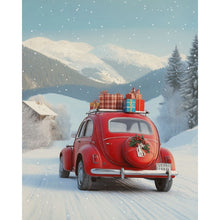 Foto laden in Gallery viewer, Rode kerstauto