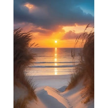 Foto laden in Gallery viewer, Strand bij zonsondergang | 40x50cm