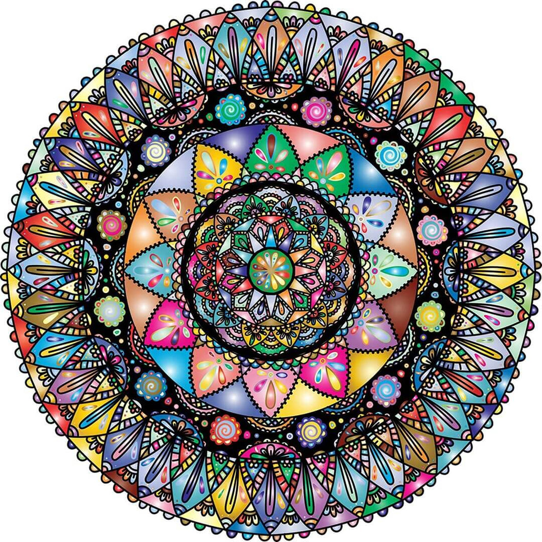 Mandala veelkleurig rond