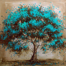 Foto laden in Gallery viewer, Bomen met blauwe bladeren